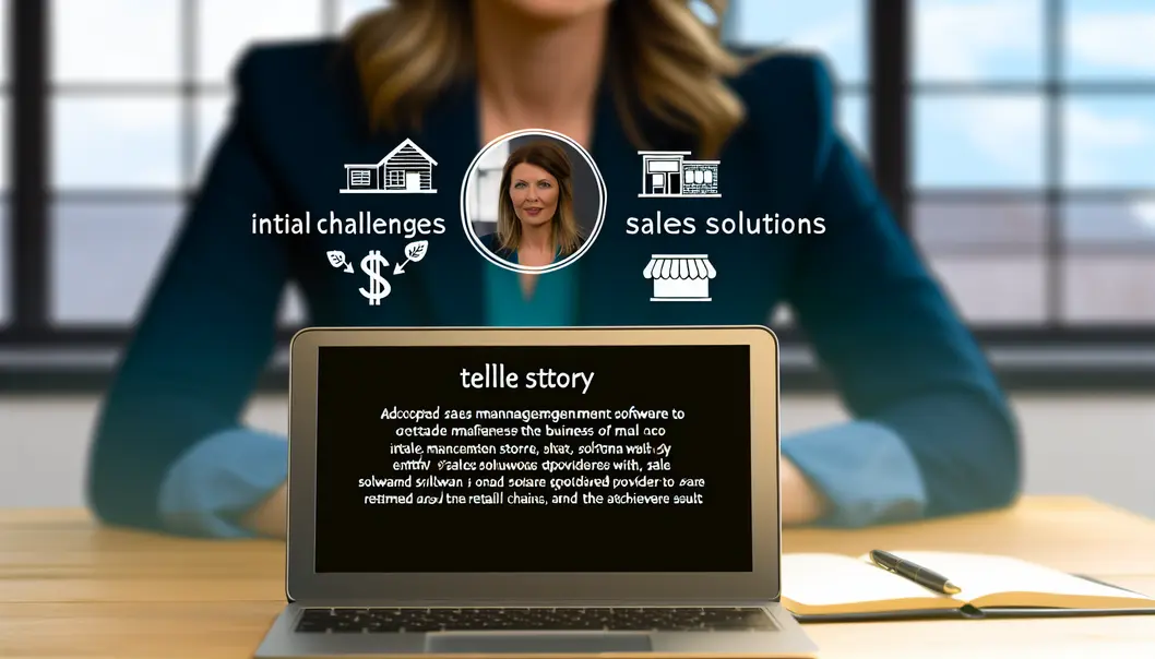 Confident CEO with digital tablet in a high-tech retail environment.