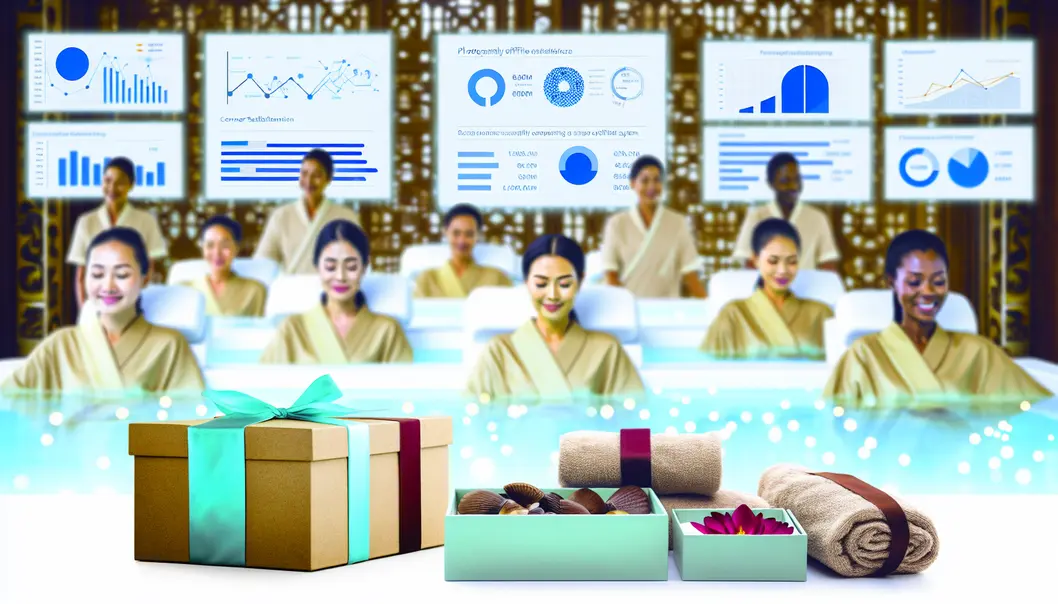 Hệ thống chăm sóc khách hàng tự động hiện đại tại một salon.